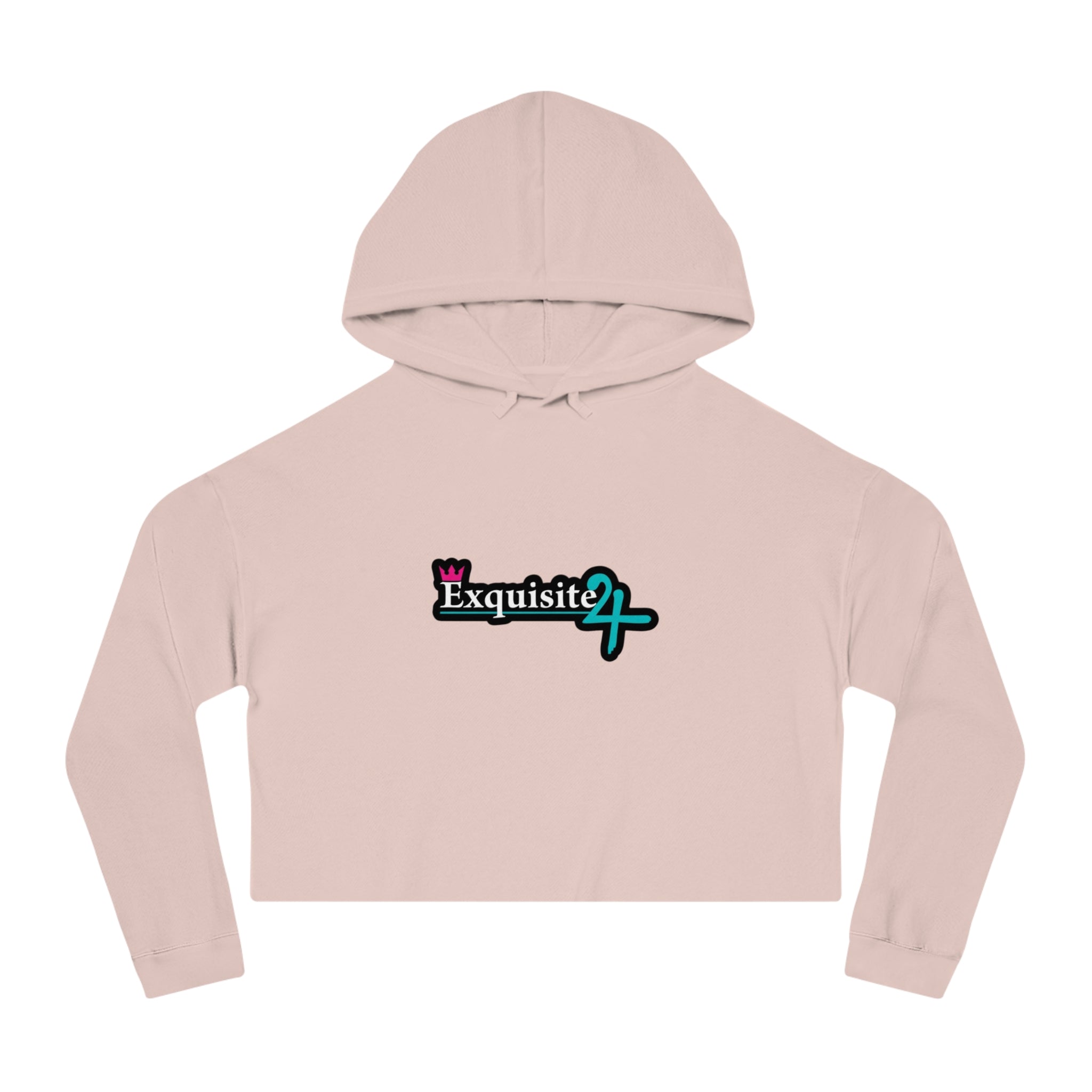Cropped Hoodie — Exquisite 24 Pink Masked Character Graphic