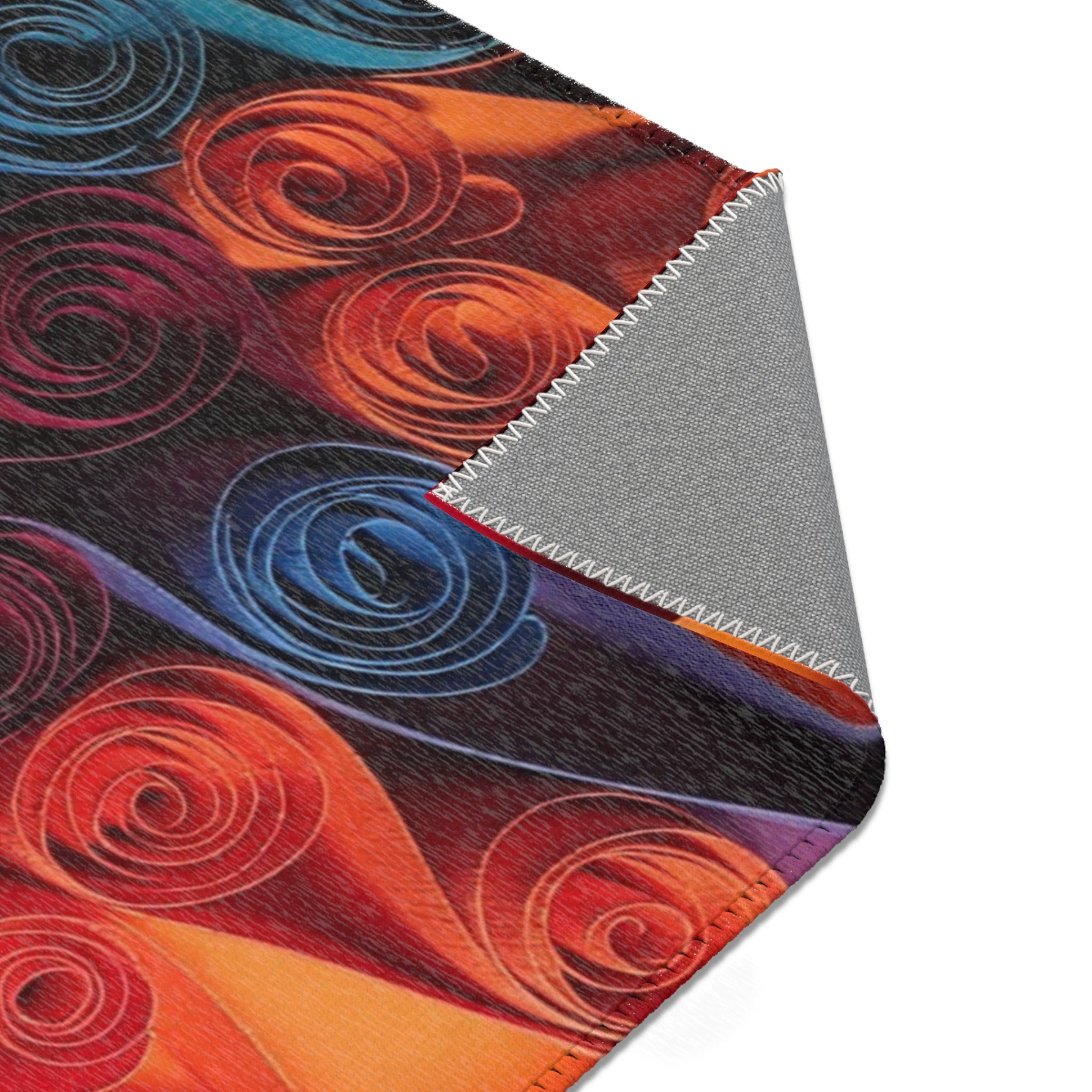 Colorful Swirl Area Rug — Vibrant Abstract Decorative Rug for Living Room & Entryway
