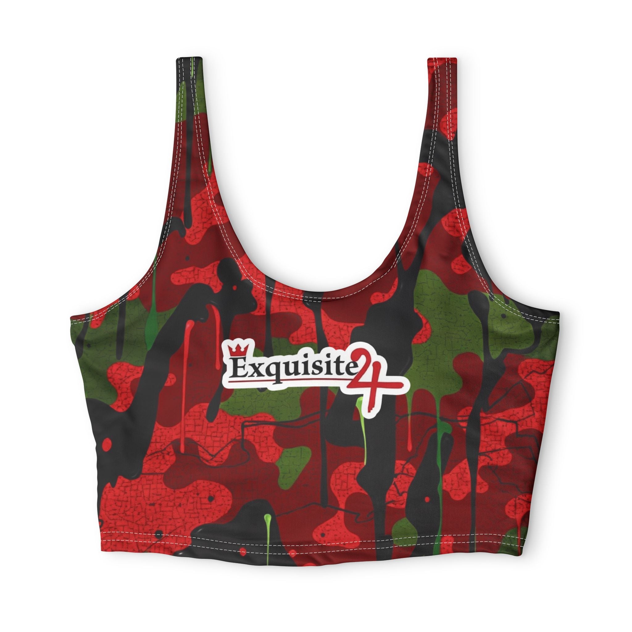 Red Camo 'Exquisite 24' Sports Bra