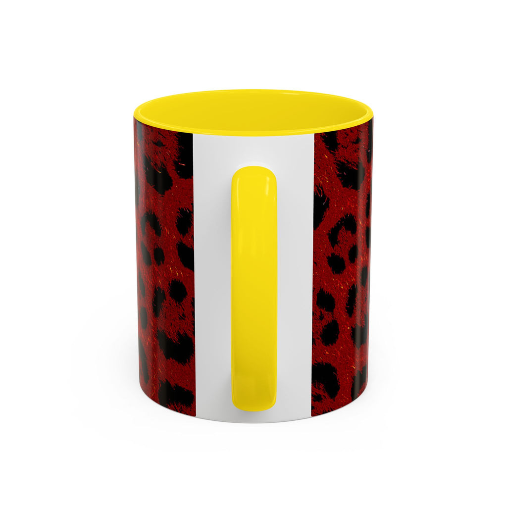 Red Leopard Print Accent Coffee Mug (11/15oz)