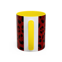 Red Leopard Print Accent Coffee Mug (11/15oz)