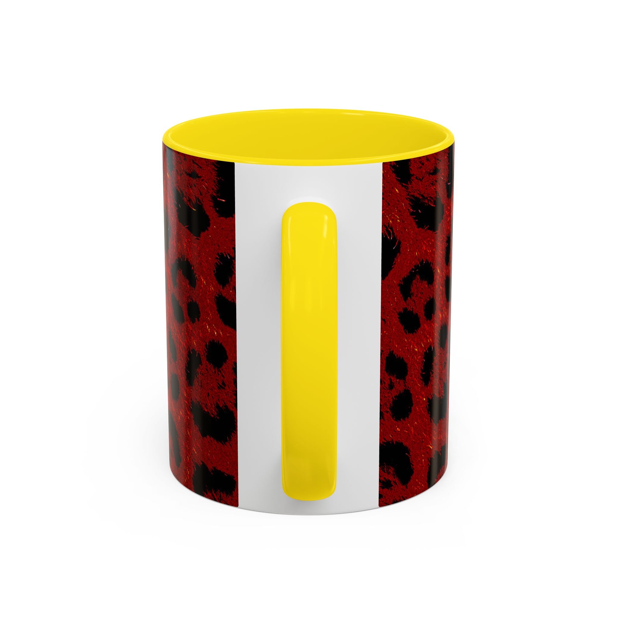 Red Leopard Print Accent Coffee Mug (11/15oz)