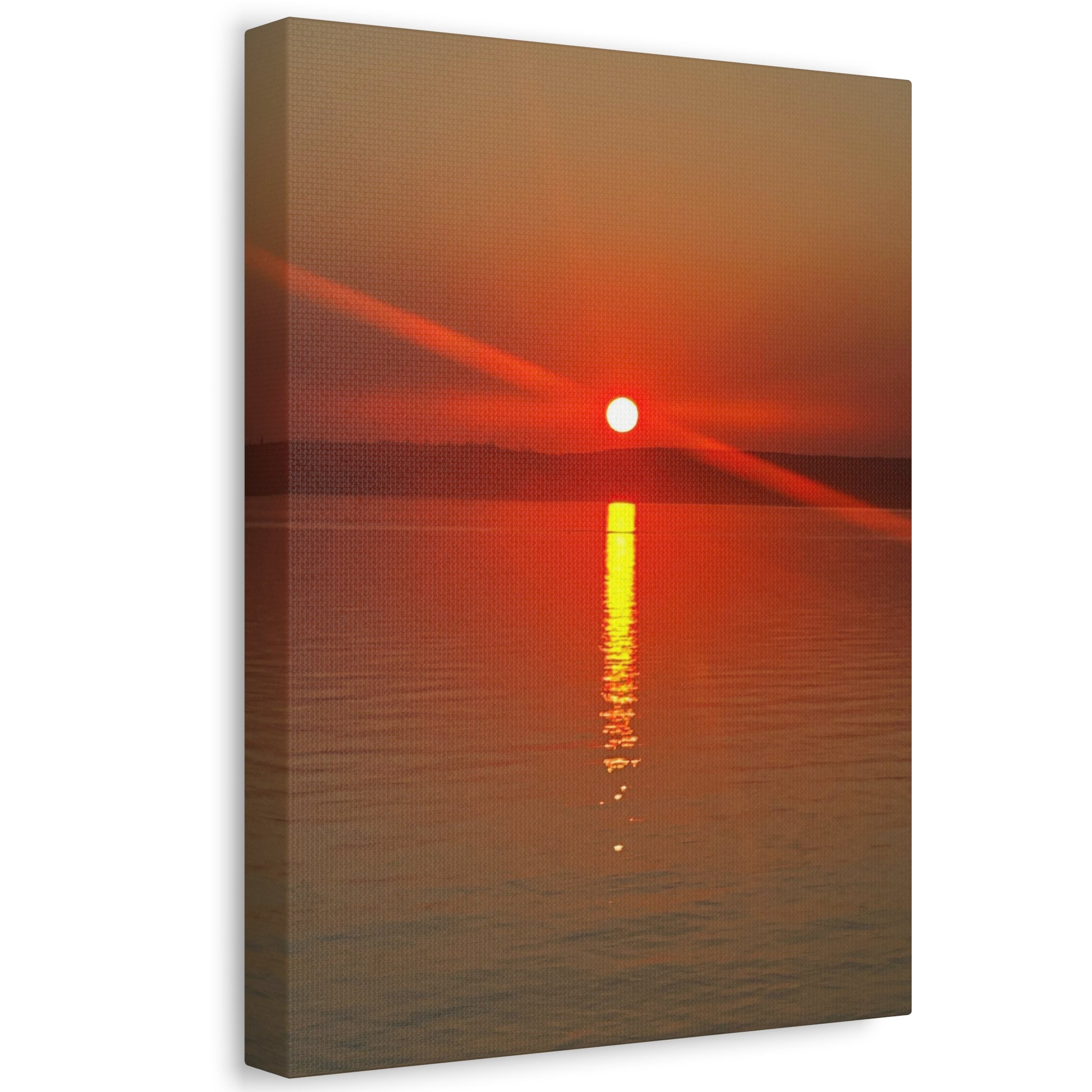 Sunset Reflection Stretched Canvas Wall Art
