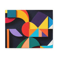 Abstract Geometric Stretched Canvas – Colorful Modern Wall Art