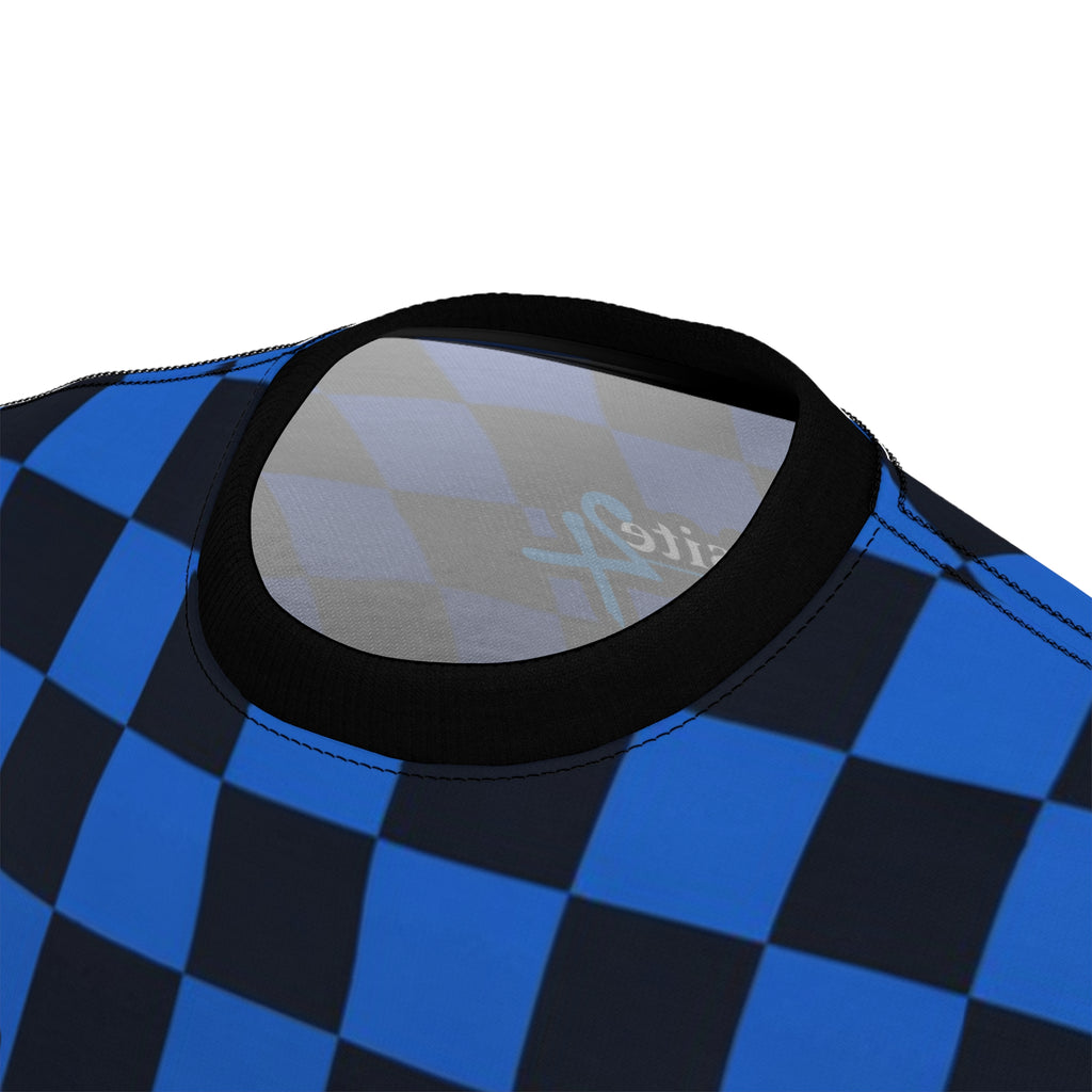 Blue Checkered 'Exquisite 24' Graphic Tee