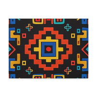 Bold Geometric Aztec Stretched Canvas Wall Art