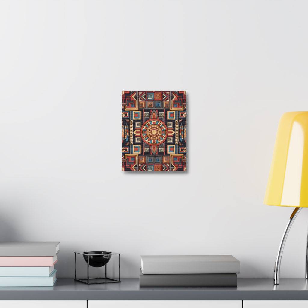 Southwestern Geometric Canvas Art — Tribal Mandala Wall Decor