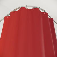 Red Logo Shower Curtain – Minimal Exquisite 24 Accent Bath Decor
