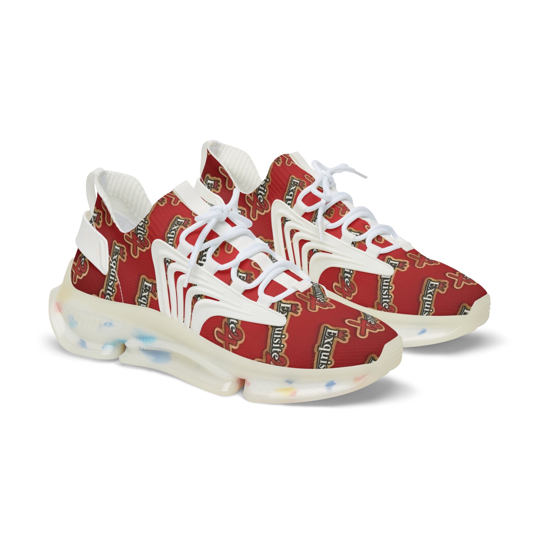 Red 'Exquisite 24' Logo Print Athletic Shoes