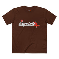 Cursive Exquisite 24 Red Accent Logo Graphic Tee