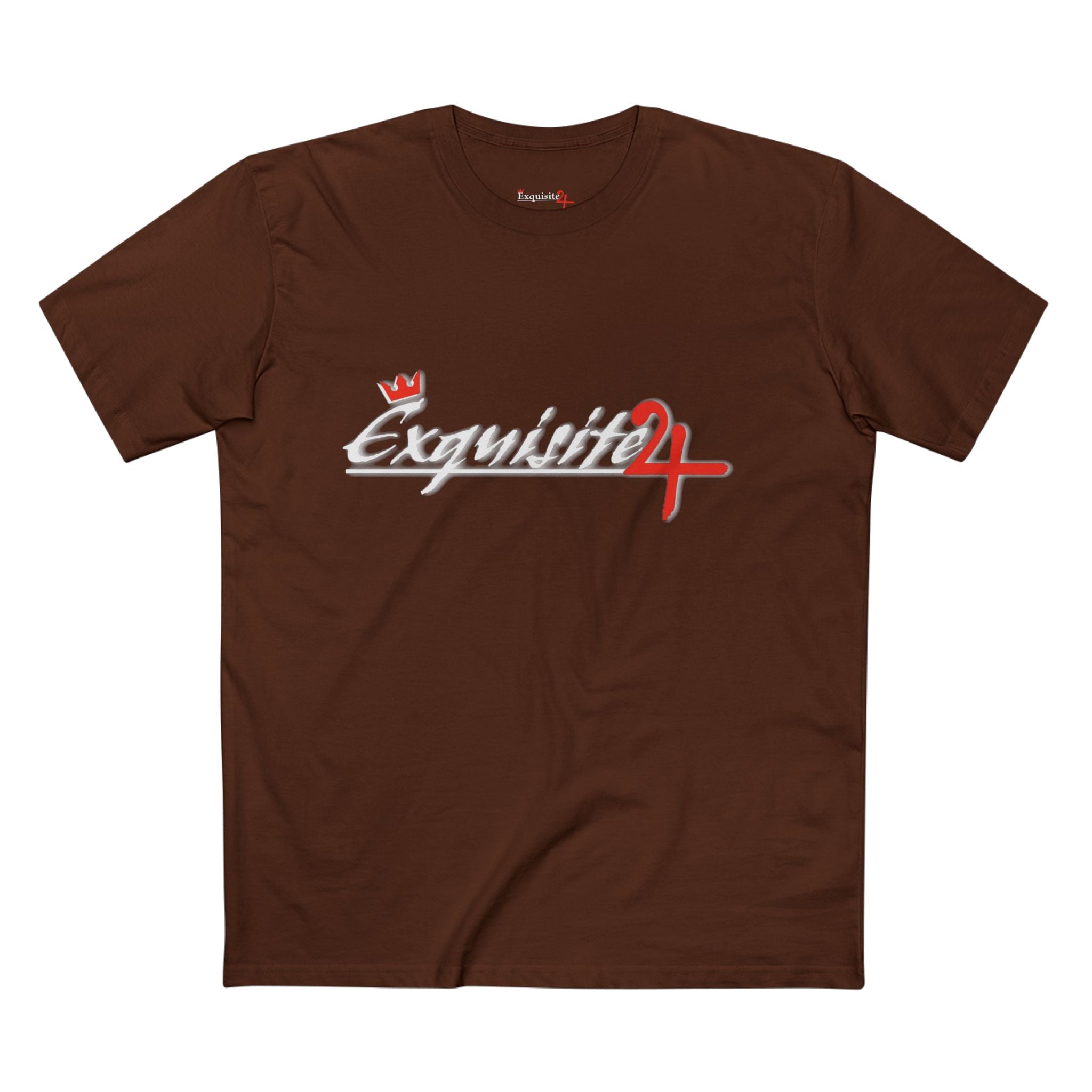Cursive Exquisite 24 Red Accent Logo Graphic Tee