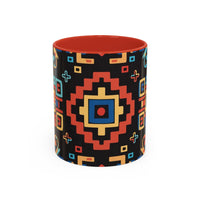 Colorful Geometric Aztec Pattern Coffee Cup