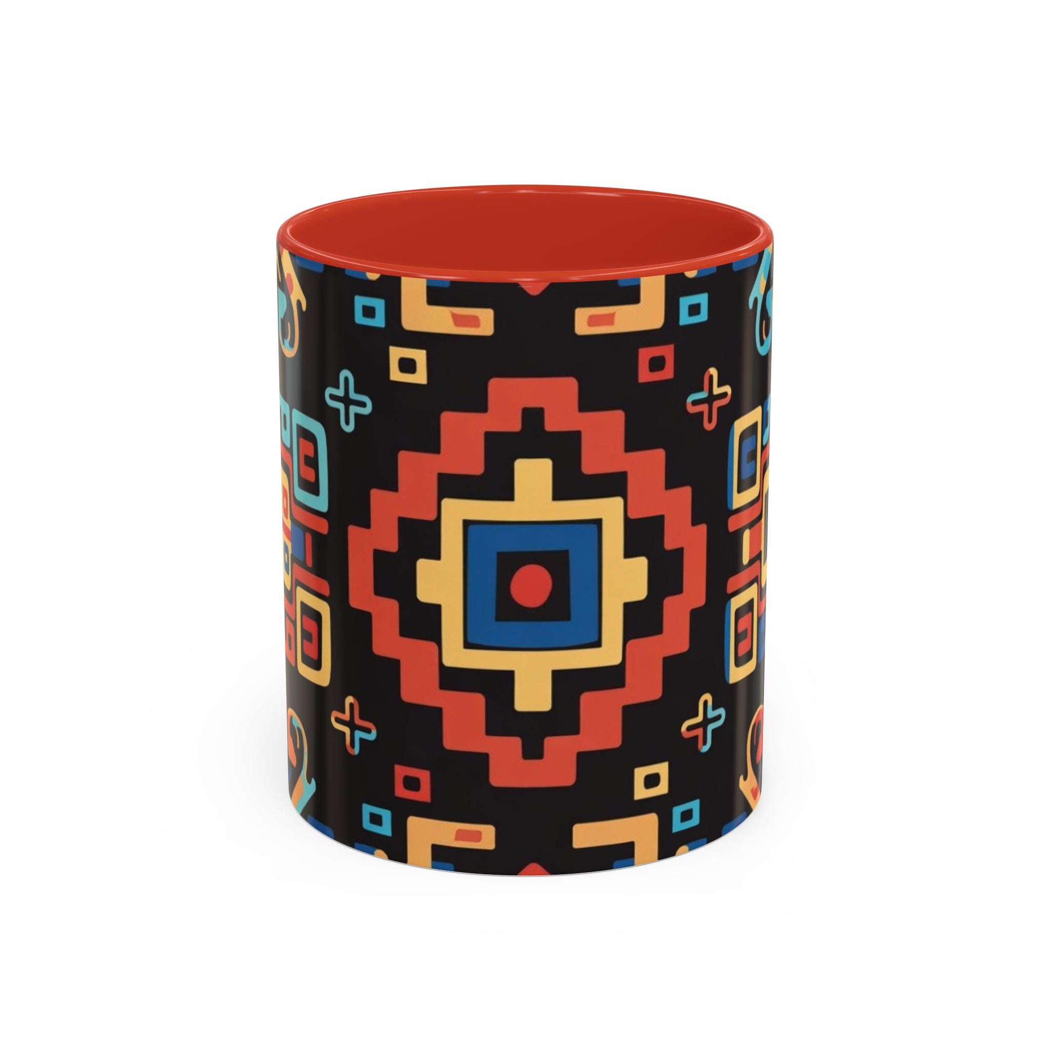 Colorful Geometric Aztec Pattern Coffee Cup