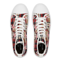 Plaid 'Exquisite 24’ High Top Sneakers — Women's Casual Retro Streetwear