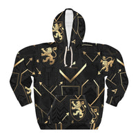 Gold Heraldic Lion Crest Hoodie