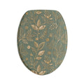 Botanical Gold Leaves Toilet 3-Piece Bath Rug Set