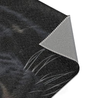 Black Panther Area Rug — Realistic Panther Face Decorative Accent Rug