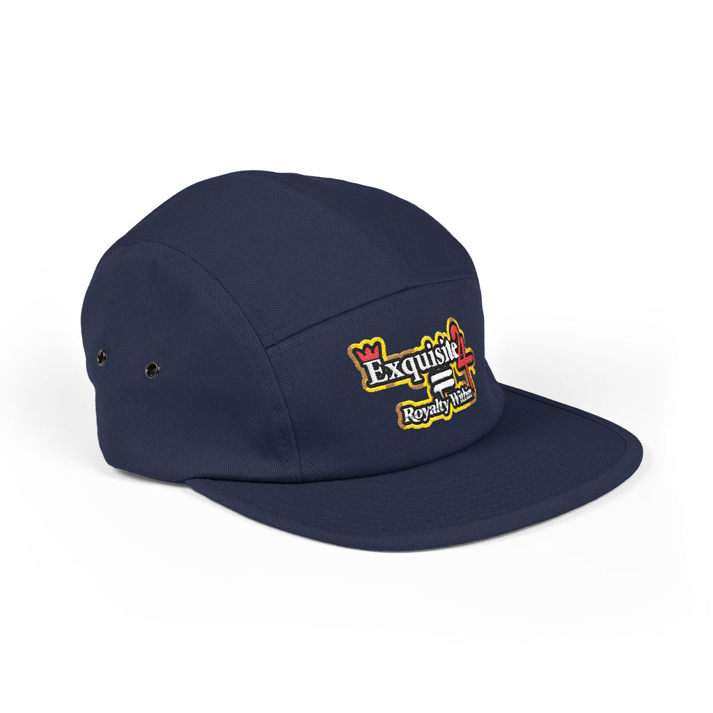 Embroidered 5-Panel Cap — 'Exquisite 24' Logo Streetwear Hat