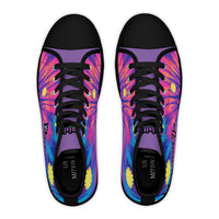 Women's High Top Sneakers — Vibrant Tie-Dye Floral High-Top Shoes