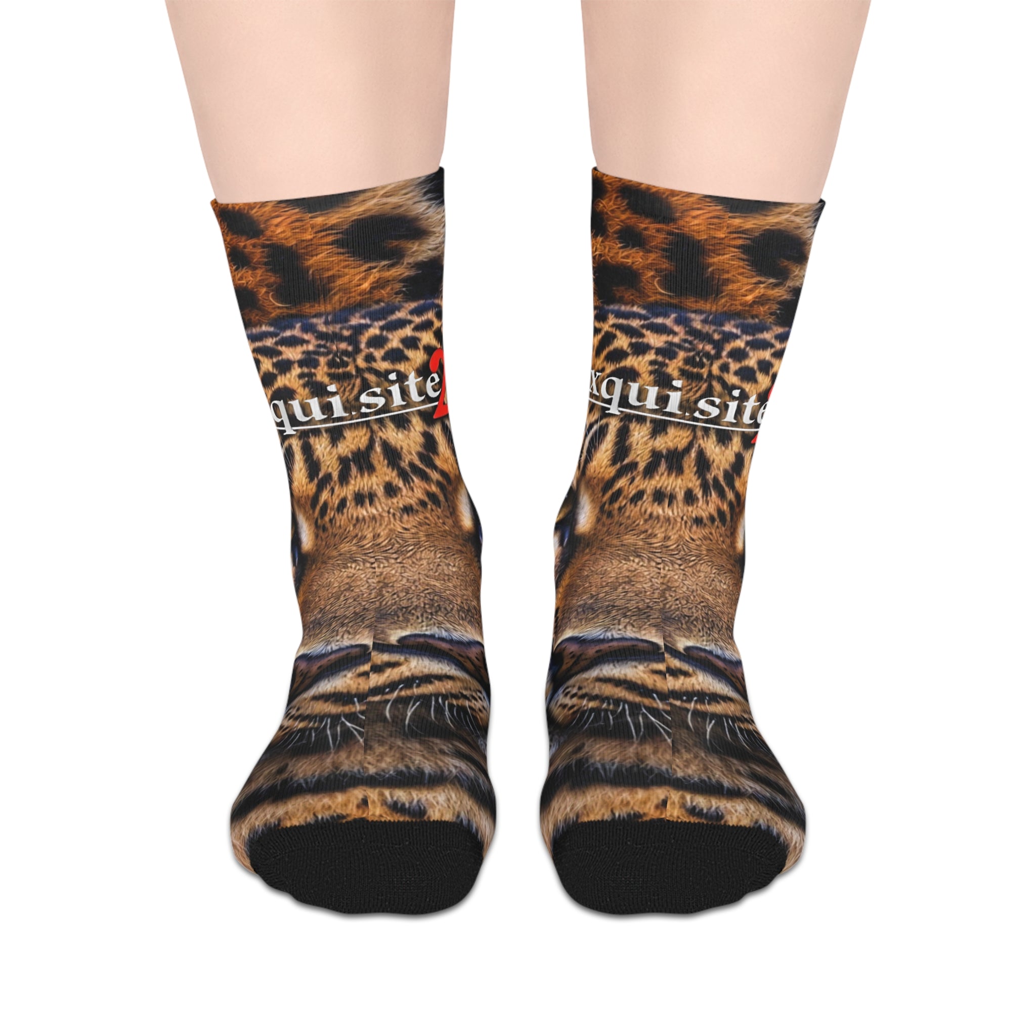 Exquisite 24 Leopard Print Mid-Length Socks