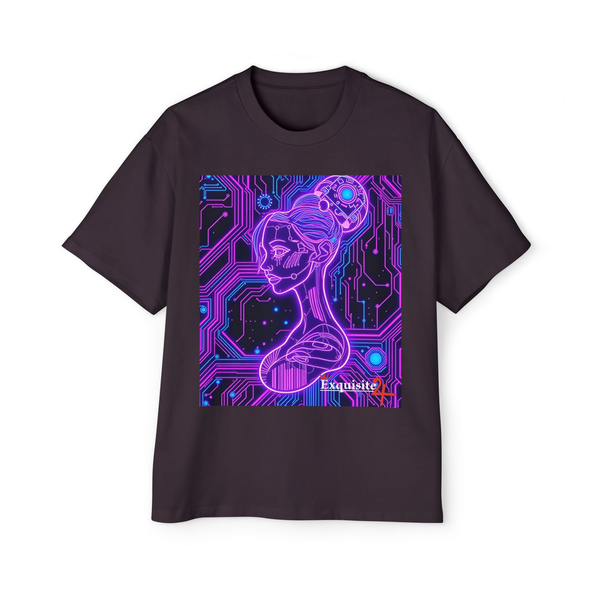 Cyberpunk Goddess Graphic Tee Oversized Men's T-Shirt