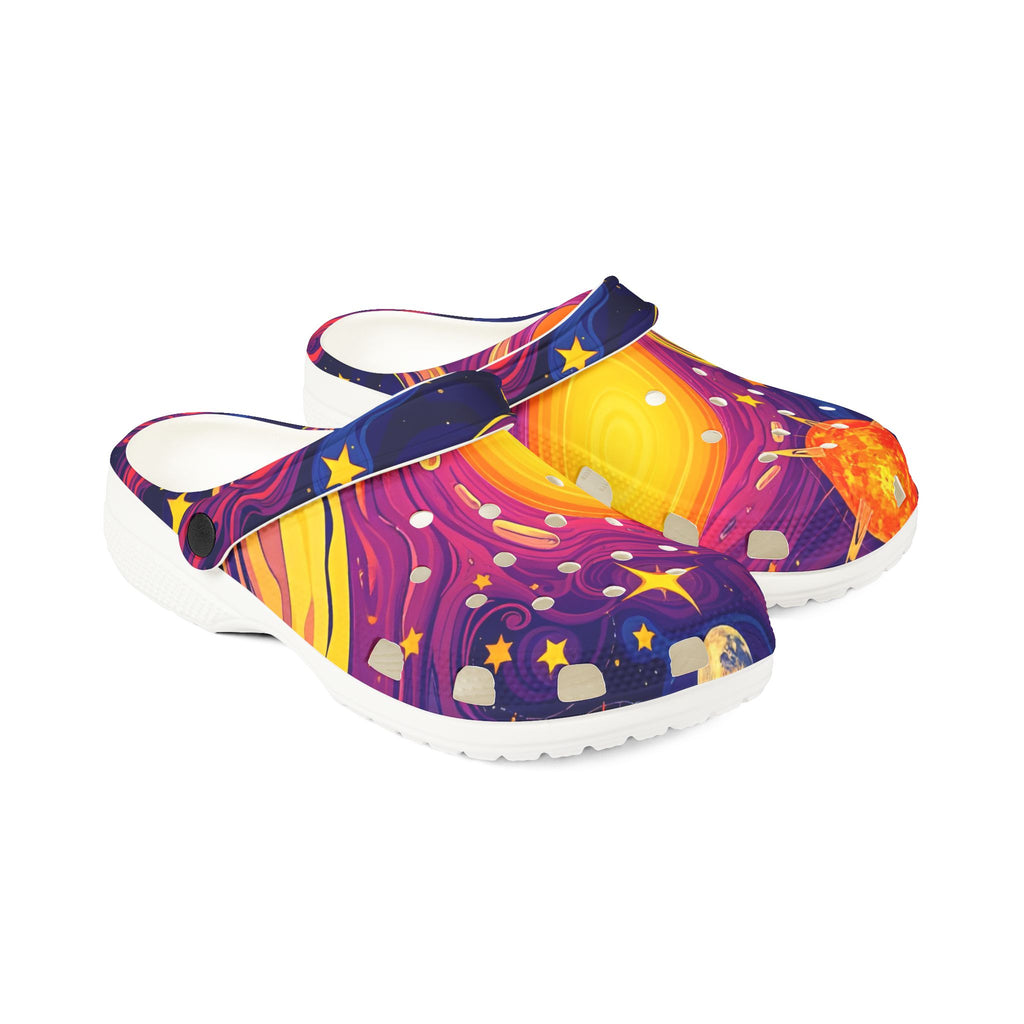 Galaxy Sunset Foam Clogs — Vibrant Space-Themed EVA Slip‑Ons