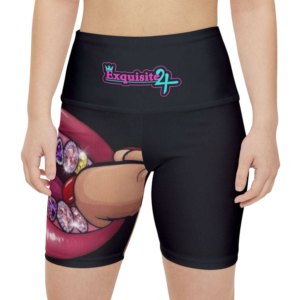Exquisite 24 Gem Grillz Women's Workout Shorts