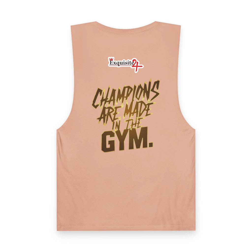 'Champions Are Made in the Gym' Weightlifting Graphic Tank