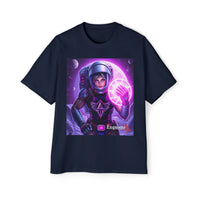Astronaut Warrior Tee — Neon Space Mage Graphic T-Shirt