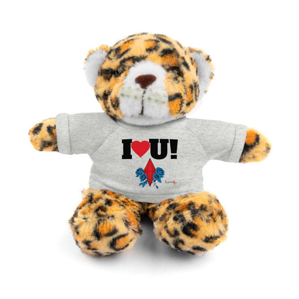 Plush Bear with Branded Tee – Red Diamond and Blue Roses Teddy