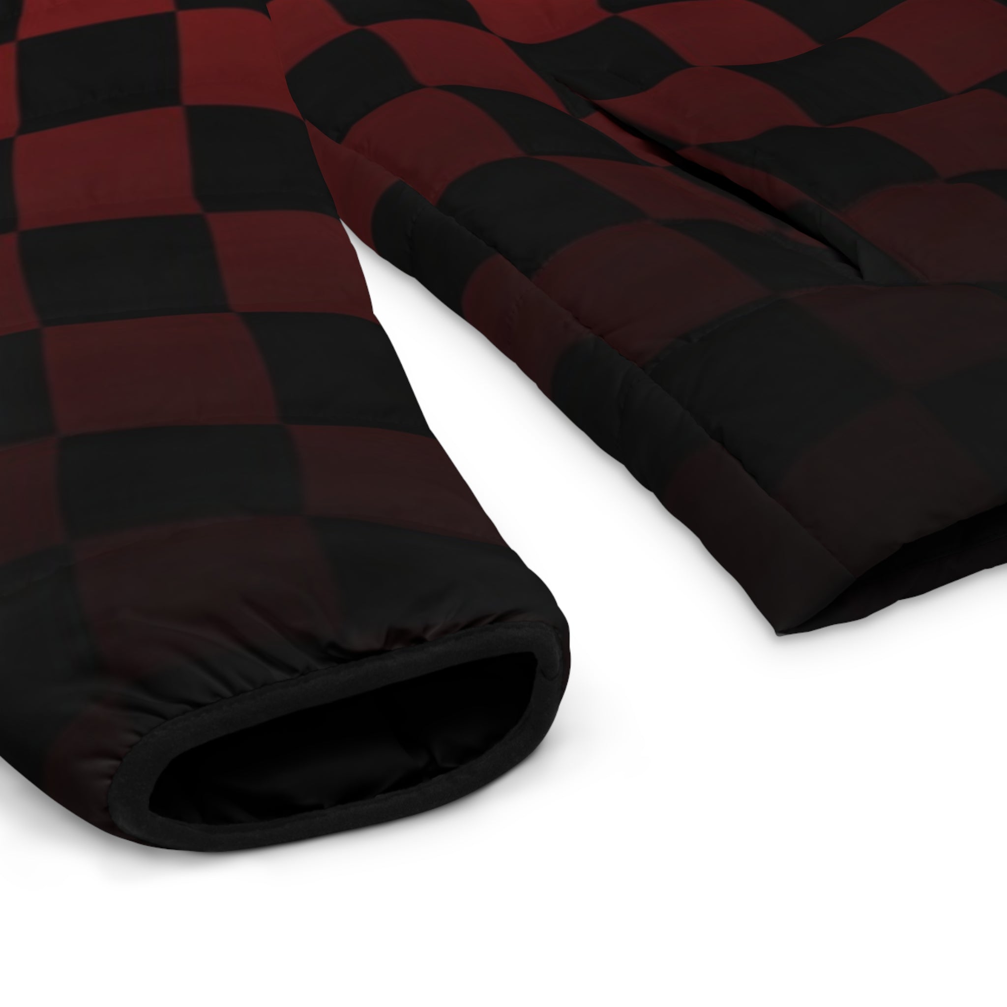 Red & Black Checker Puffer Jacket