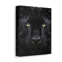 Black Panther Wall Canvas — Intense Close-Up Stretched Canvas Art