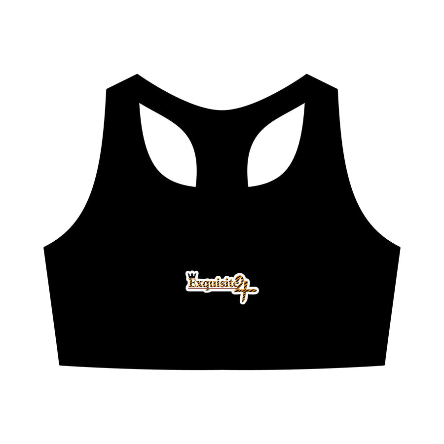 Tiger Stripe Exquisite 24 Logo Sports Bra