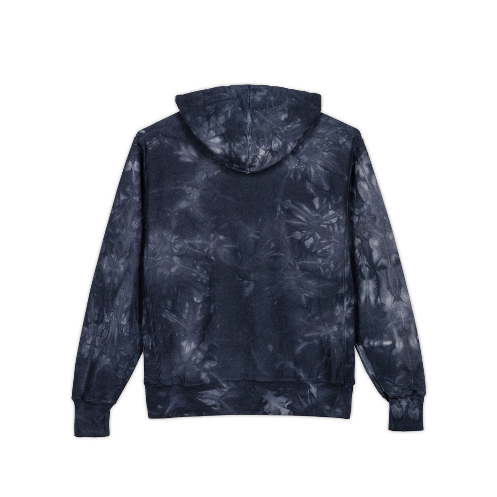 Tie-Dye Embroidered Hoodie - Exquisite 24 Black & Gold Patch