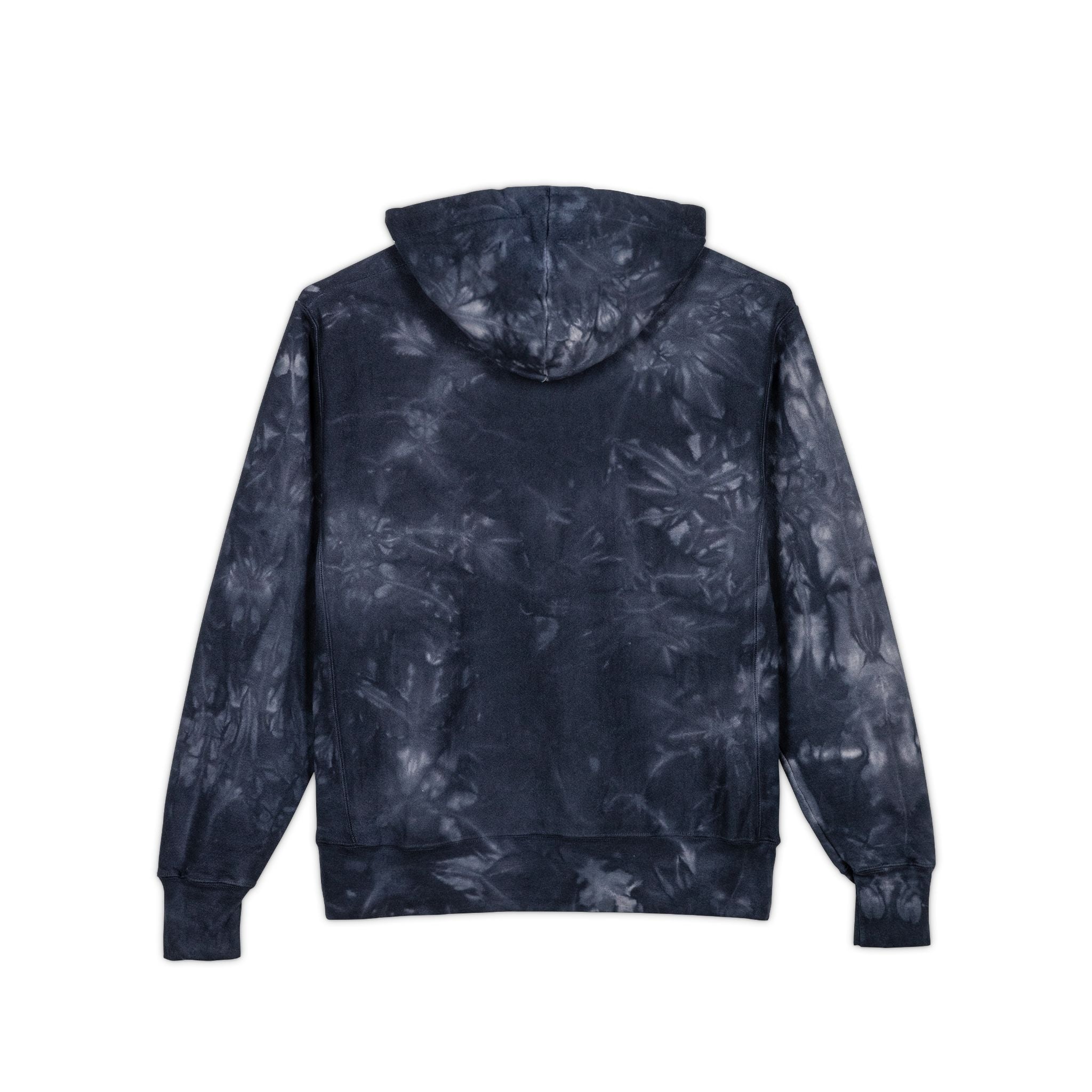 Tie-Dye Embroidered Hoodie - Exquisite 24 Black & Gold Patch