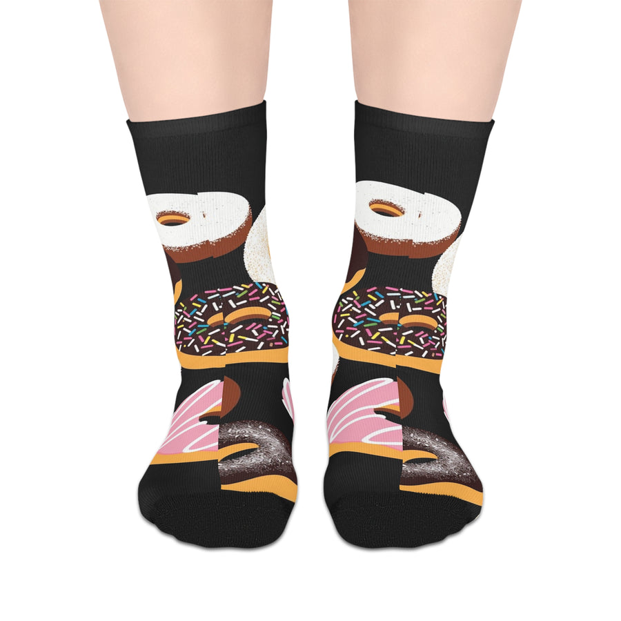 Donut Print Mid-Length Socks