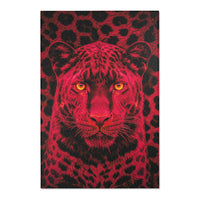 Red Leopard Area Rug – Bold Neon Leopard Accent Rug