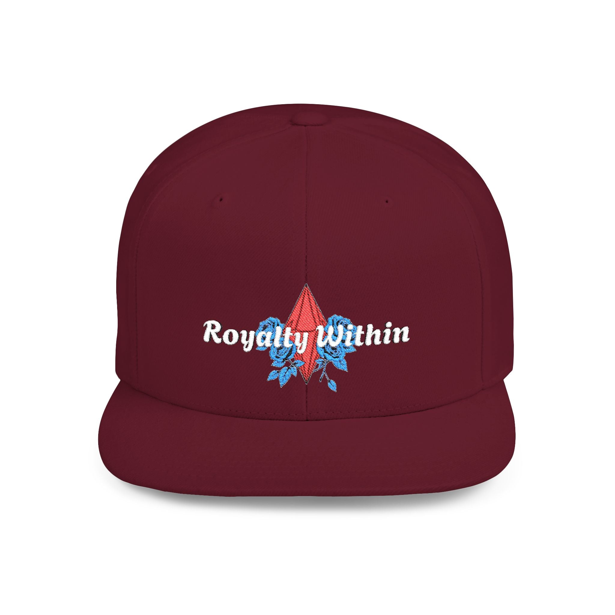'Royalty Within' Embroidered Flat Bill Snapback Cap