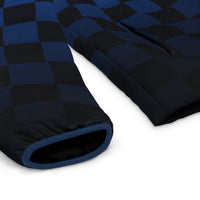 Blue Checkerboard Puffer Jacket