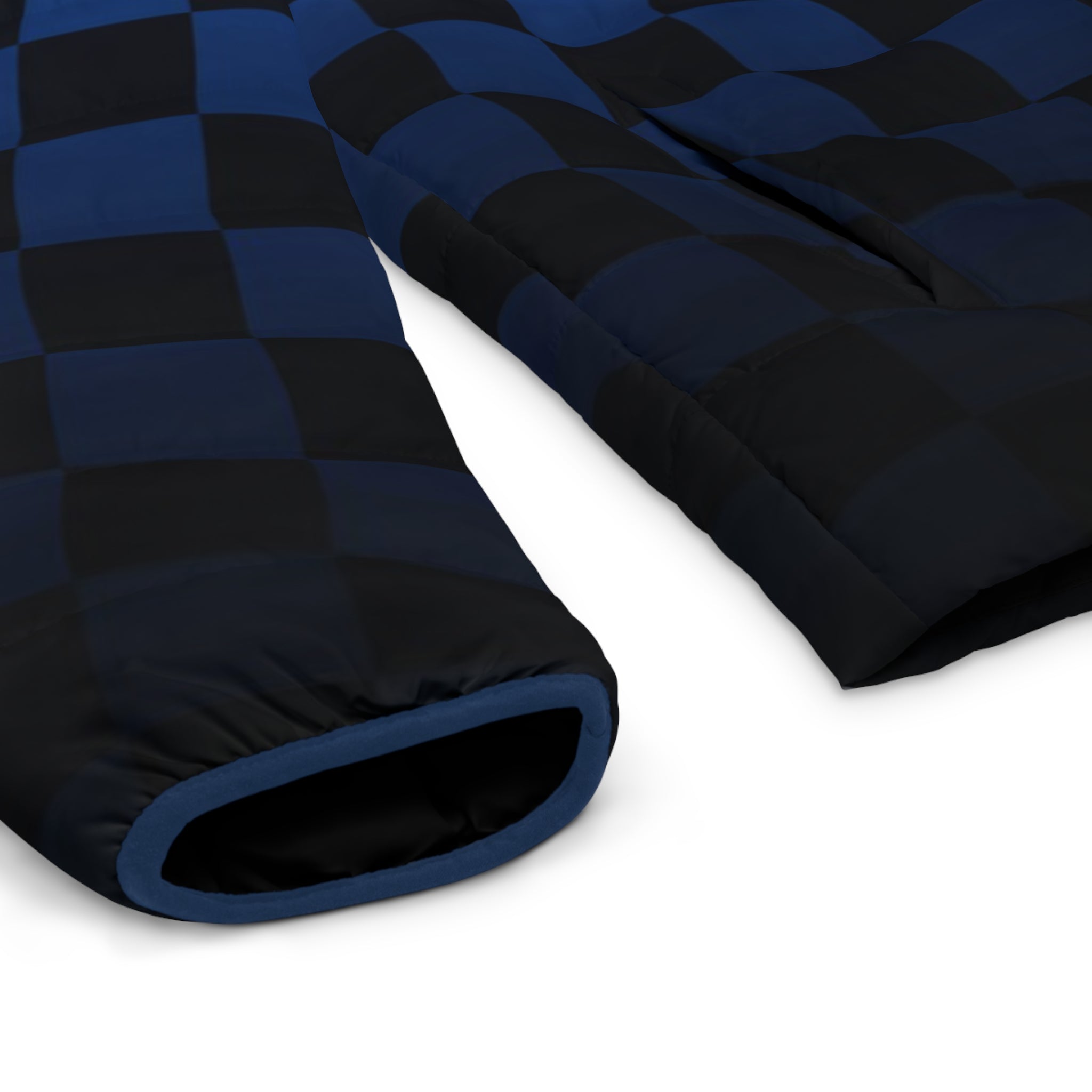Blue Checkerboard Puffer Jacket