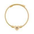 "Love Me Forever" Engraved Heart Cuff Bracelet