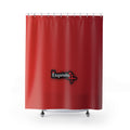 Red Logo Shower Curtain – Minimal Exquisite 24 Accent Bath Decor