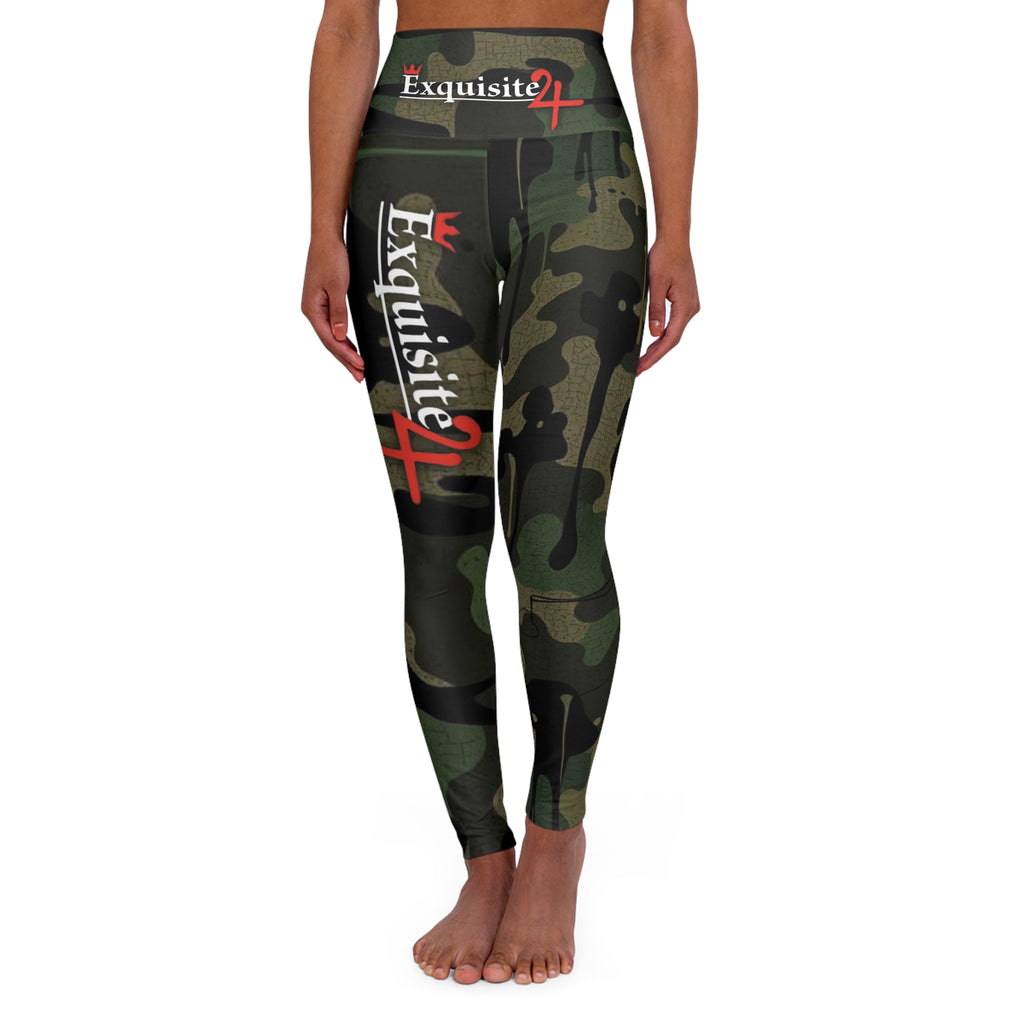 Camo High-Waist Yoga Leggings — Exquisite 24 All-Over Print