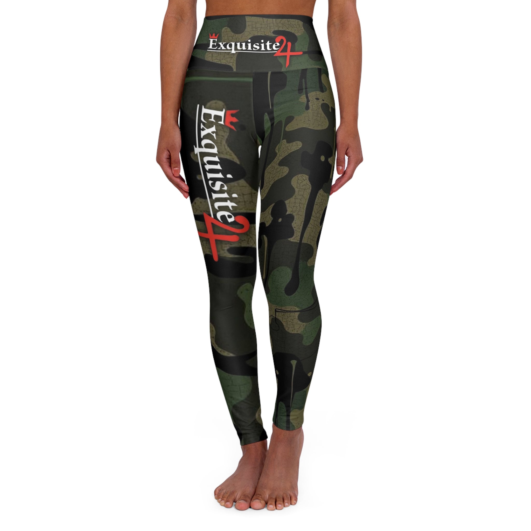 Camo High-Waist Yoga Leggings — Exquisite 24 All-Over Print