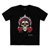 Rose Warrior Skull Graphic Tee