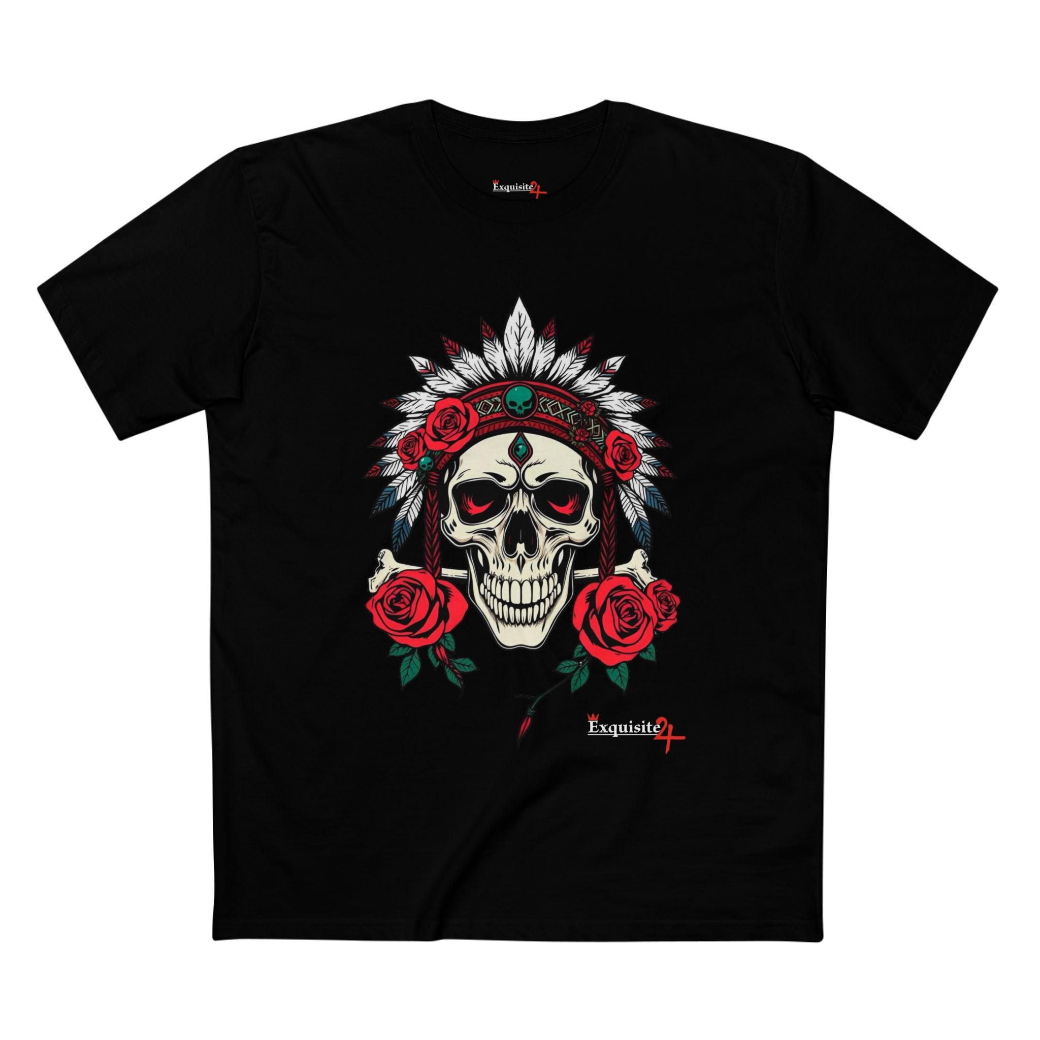 Rose Warrior Skull Graphic Tee