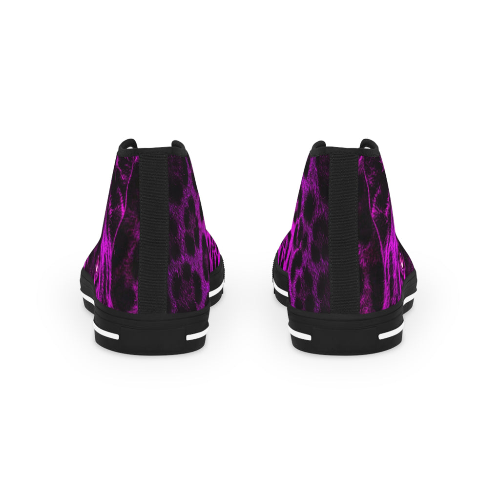 Purple Psychedelic Cat-Eye High Top Sneakers