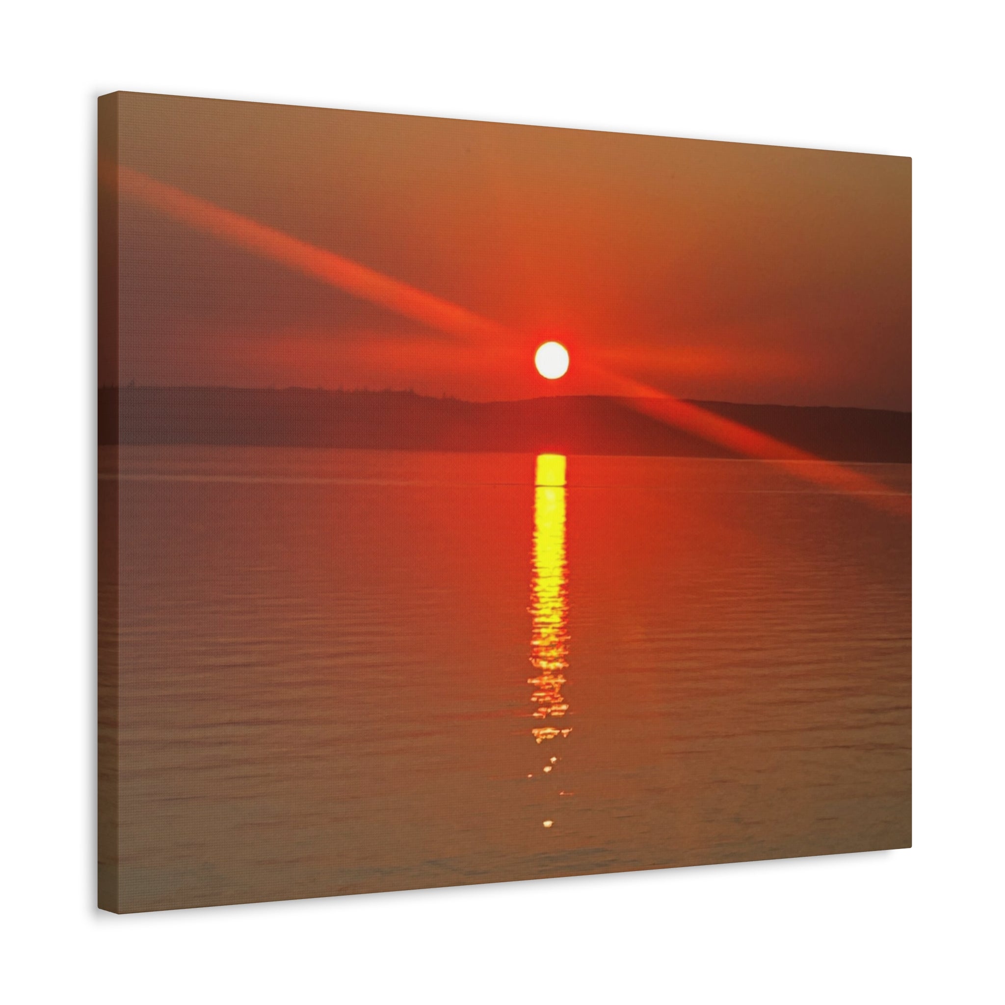 Sunset Reflection Stretched Canvas Wall Art