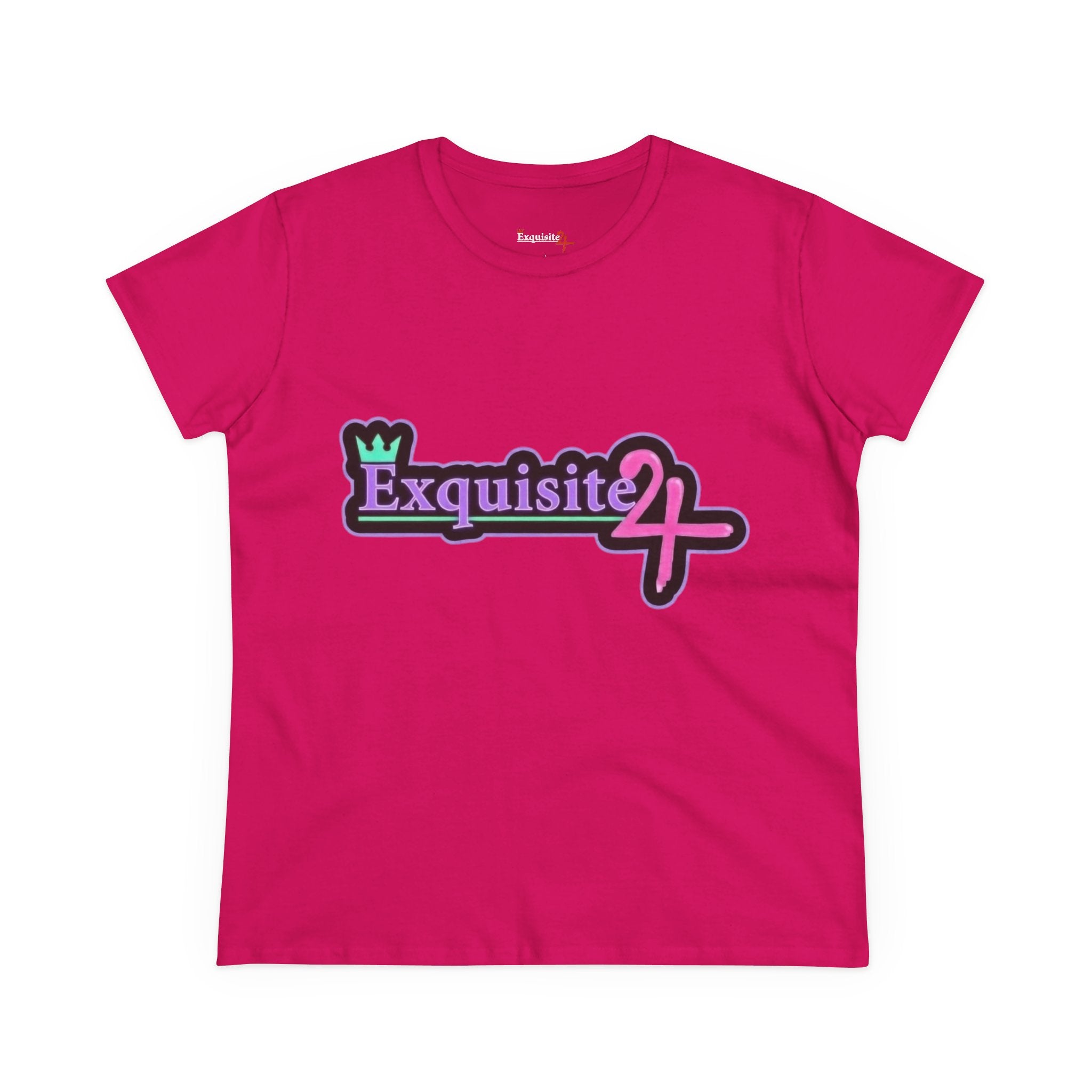 Exquisite 24 Sticker Logo Women's Graphic Tee – Neon Dream