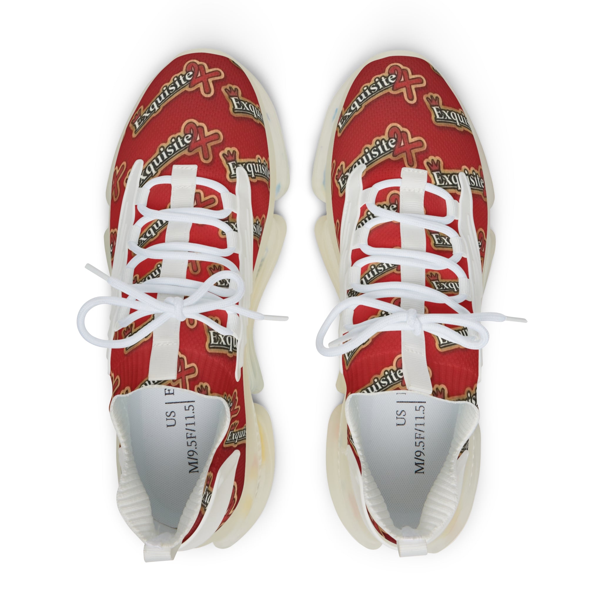 Red 'Exquisite 24' Logo Print Athletic Shoes